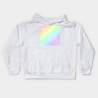 Pastel Rainbow Gradient with Circles and Dots Kids Hoodie